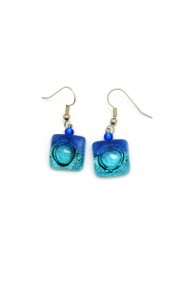 Small Square Glass Earrings